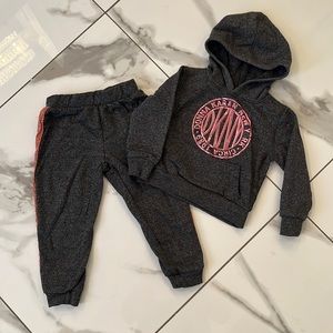 Dark Grey Toddler DKNY Sweat Suit